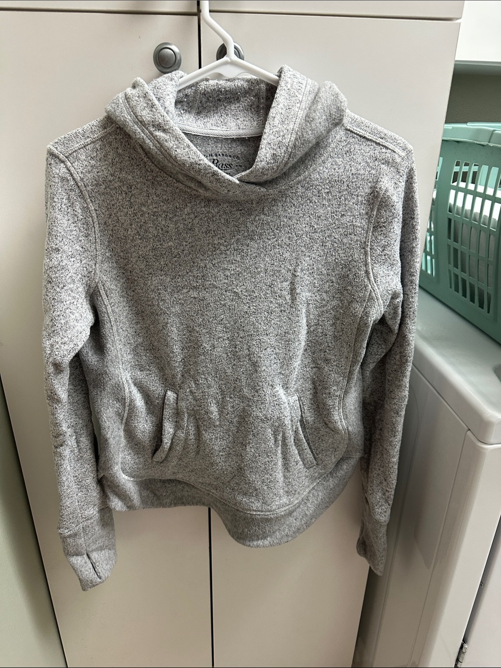 G.H. Bass & Co. Heather Gray Cowl Neck Pullover Hoodie